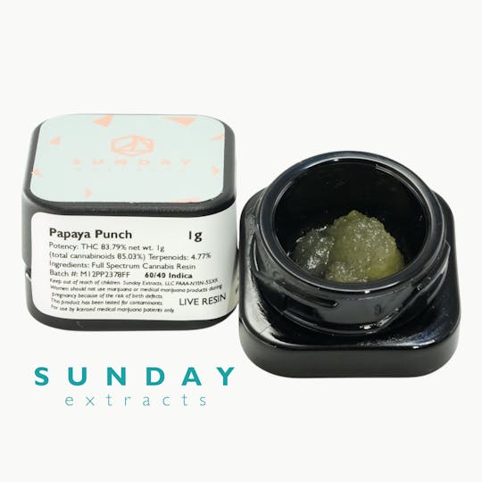 Sunday Extracts - 1g Concentrate Papaya Punch - 1