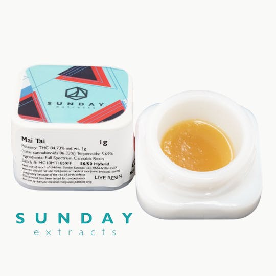 Sunday Extracts - 1g Concentrate Mai Tai (Live Resin) - 1