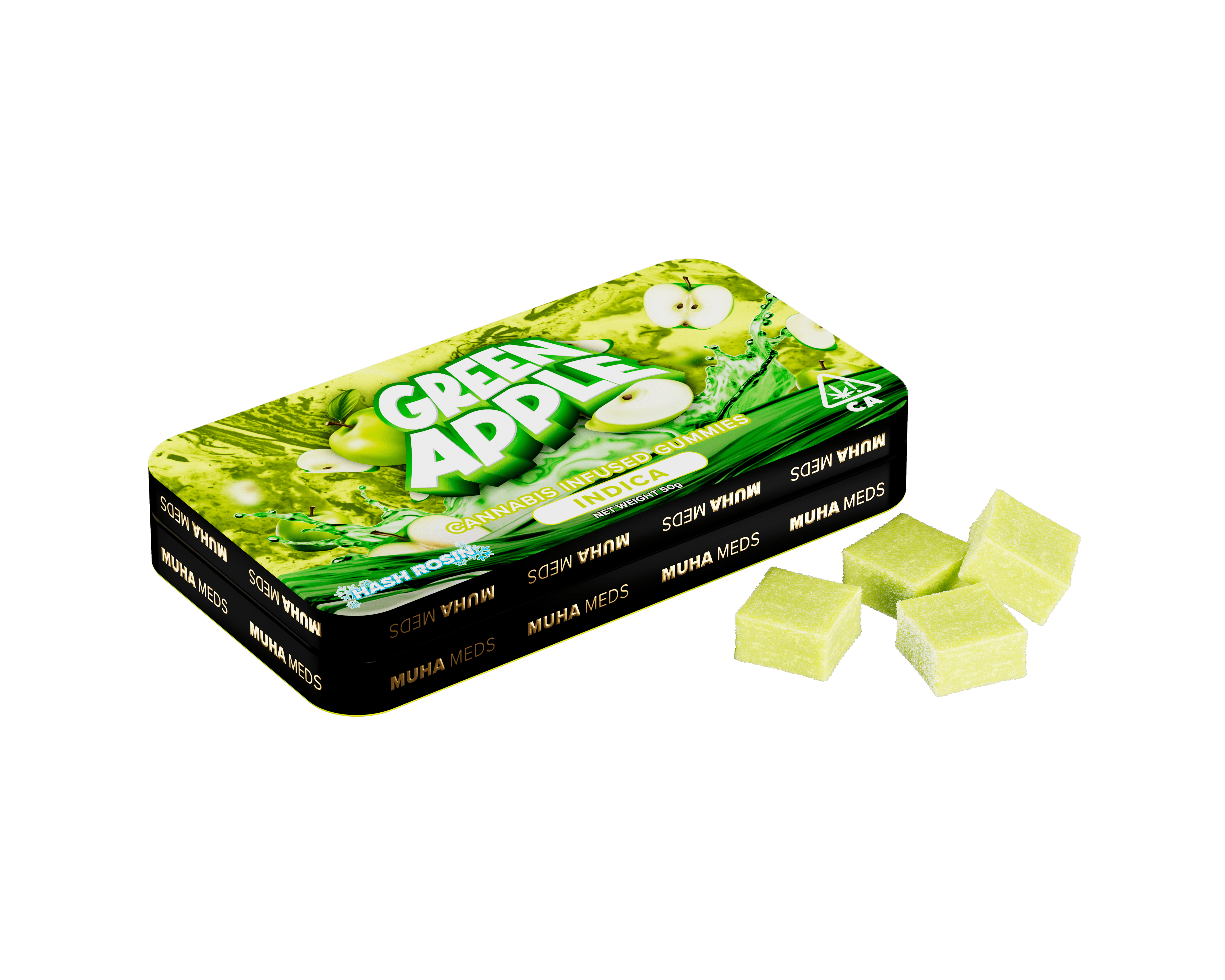 Muha Meds - Muha Meds | Green Apple Gummies | 100mg | 10ct | 10mg/ea - 1