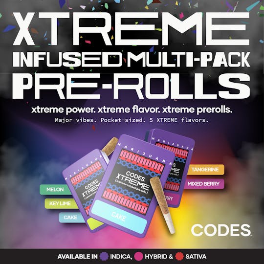 Codes - Codes: Infused Pre-Roll Pack | Key Lime x Triangle Mints | Xtreme J's | 3pk - 1
