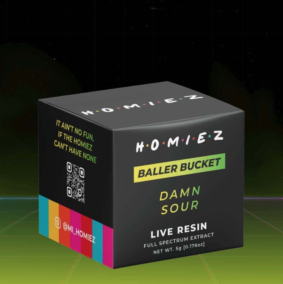 HOMIEZ - HOMIEZ | 5g Live Resin Baller Bucket | Damn Sour - 1