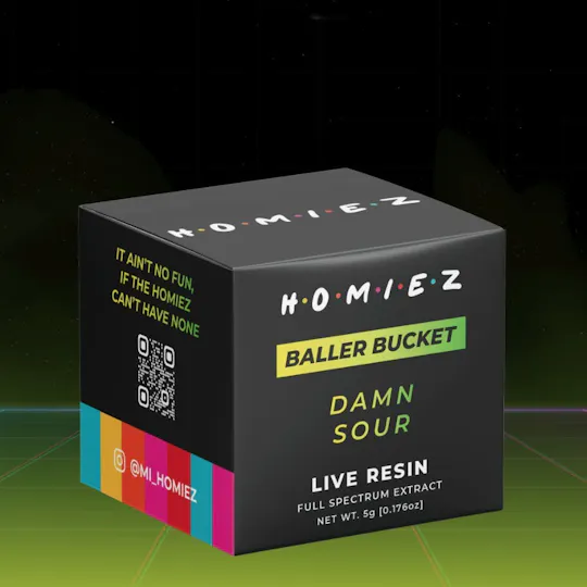 HOMIEZ - HOMIEZ | 5g Live Resin Baller Bucket | Damn Sour - 1