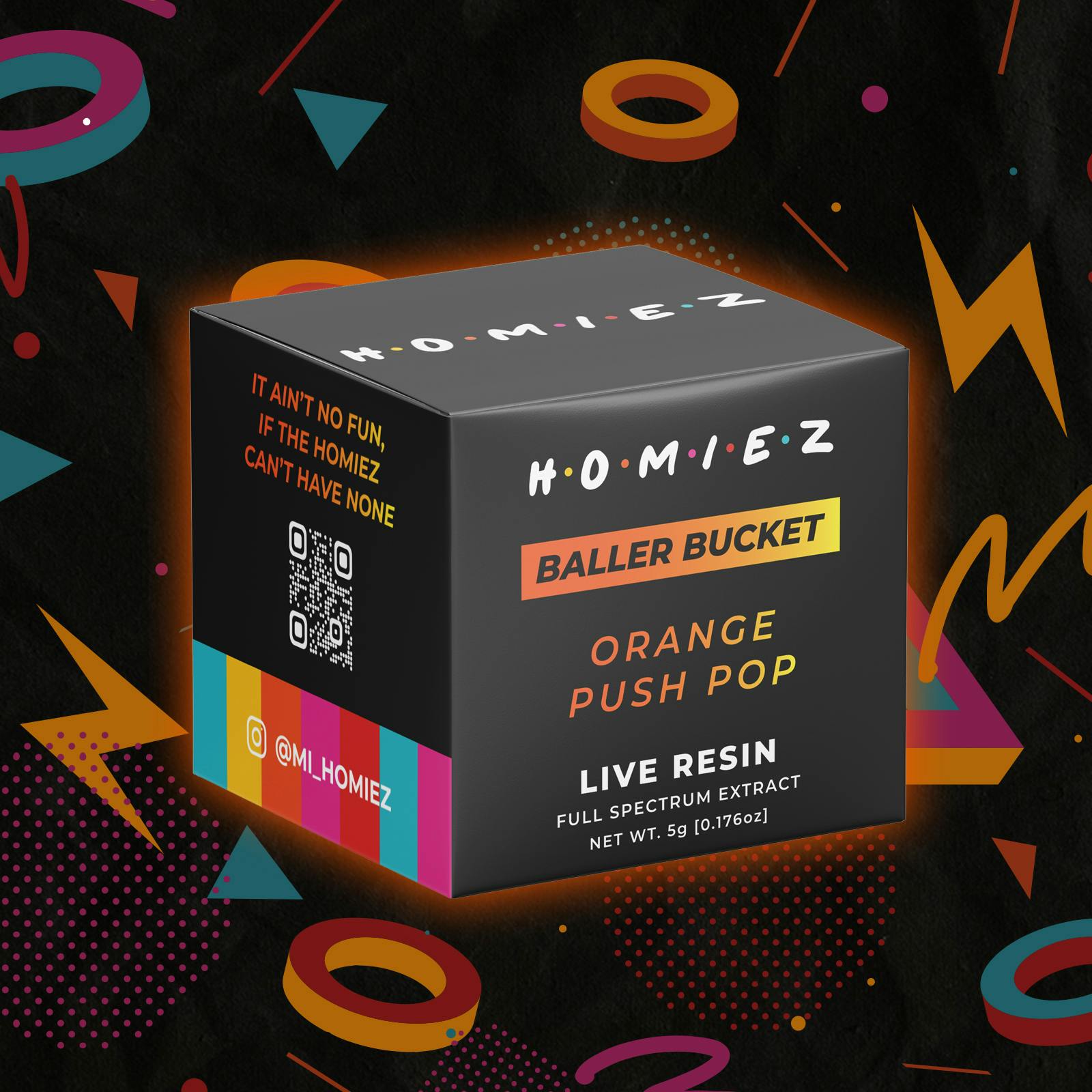HOMIEZ - HOMIEZ | 5g Live Resin Baller Bucket | Orange Push Pop - 1