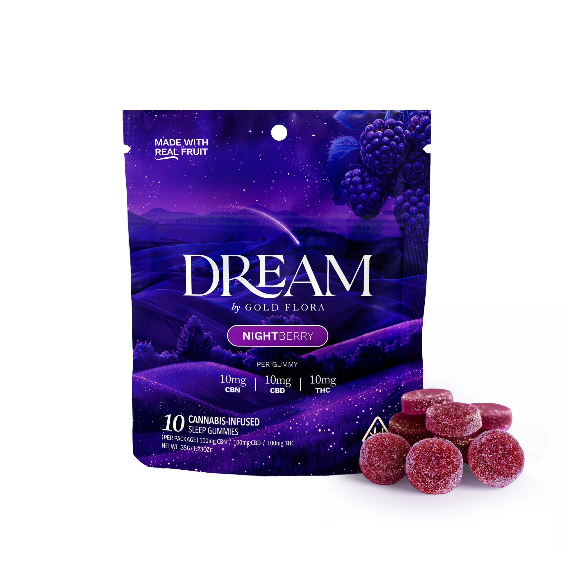 Gold Flora - Dream Nightberry Dream Gummies 10ct - 1