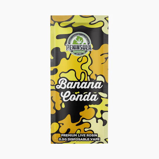 Peninsula Gardens - Peninsula Gardens | Banana Conda | Live Rosin Disposable | .5g - 1