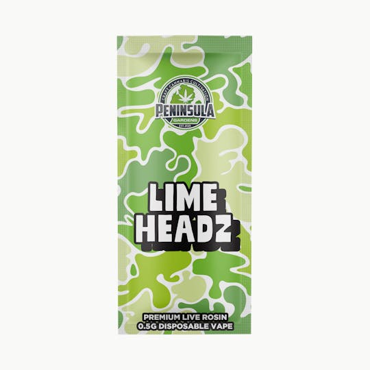 Peninsula Gardens - Lime Headz Live Rosin Vape .5g - 1