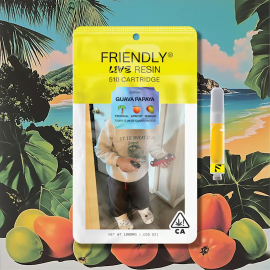 Friendly Brand - Friendly Brand | Guava Papaya | Live Resin Cartridge | 1g - 1