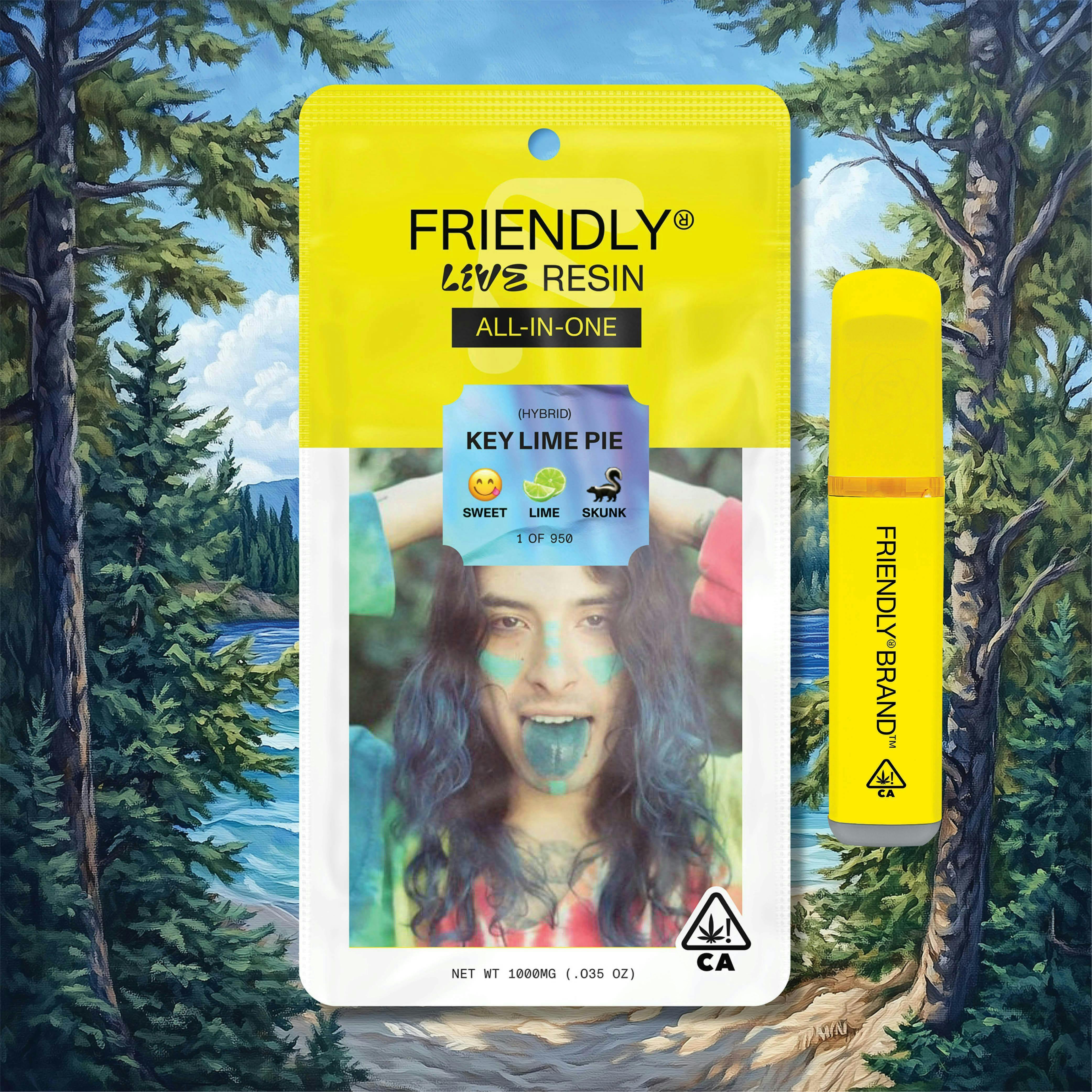 Friendly Brand - Friendly Brand | Key Lime Pie | Live Resin AIO | 1g - 1