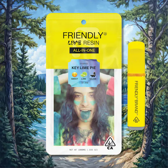 Friendly Brand - Friendly Brand | Key Lime Pie | Live Resin AIO | 1g - 1