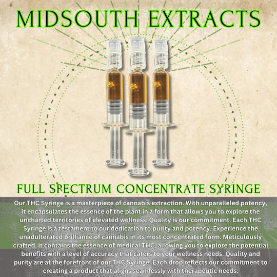 MidSouth Extracts - 1g Full Spec Syringe - Mod Gas - 1