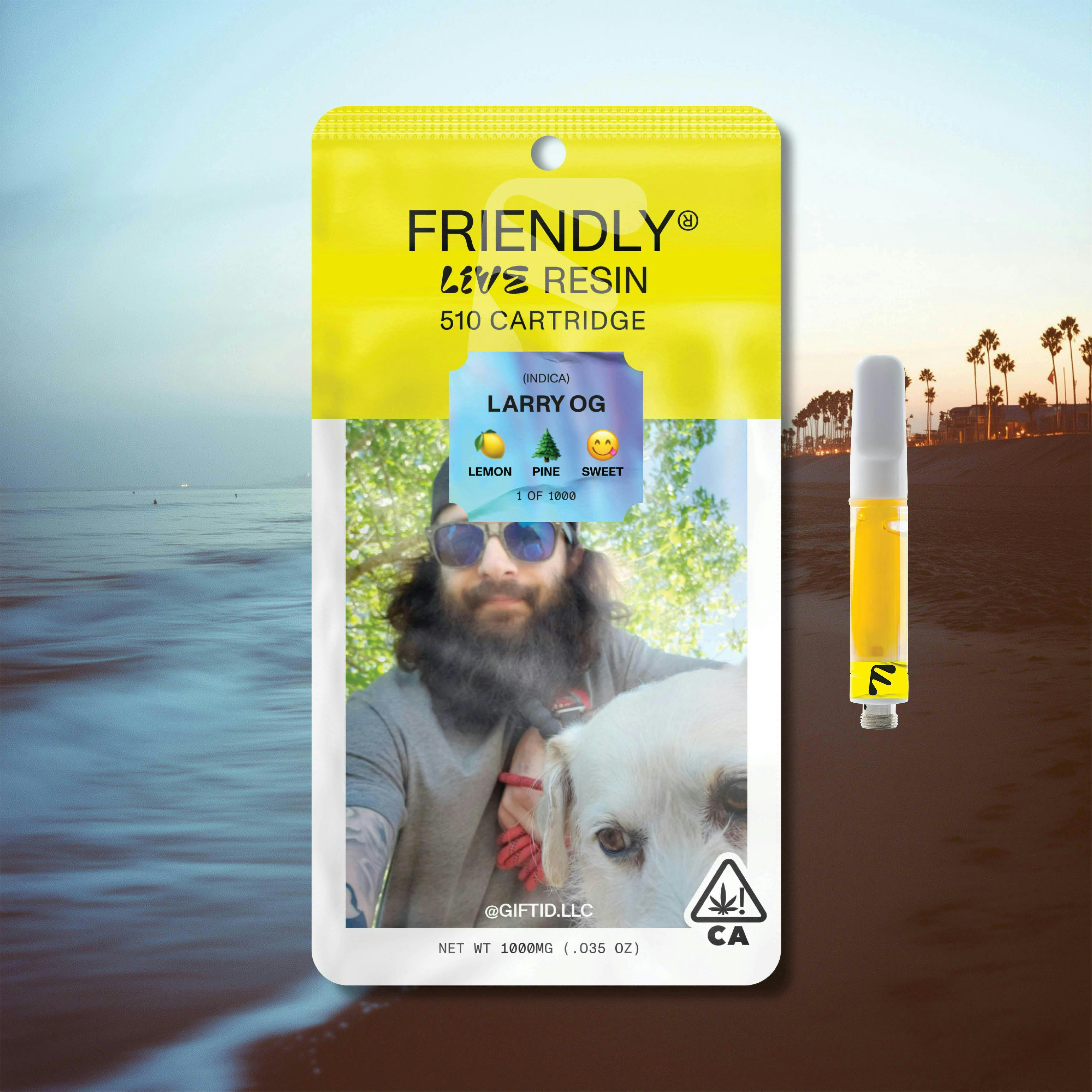Friendly Brand - Friendly Brand | Larry OG | Live Resin Cartridge | 1g - 1