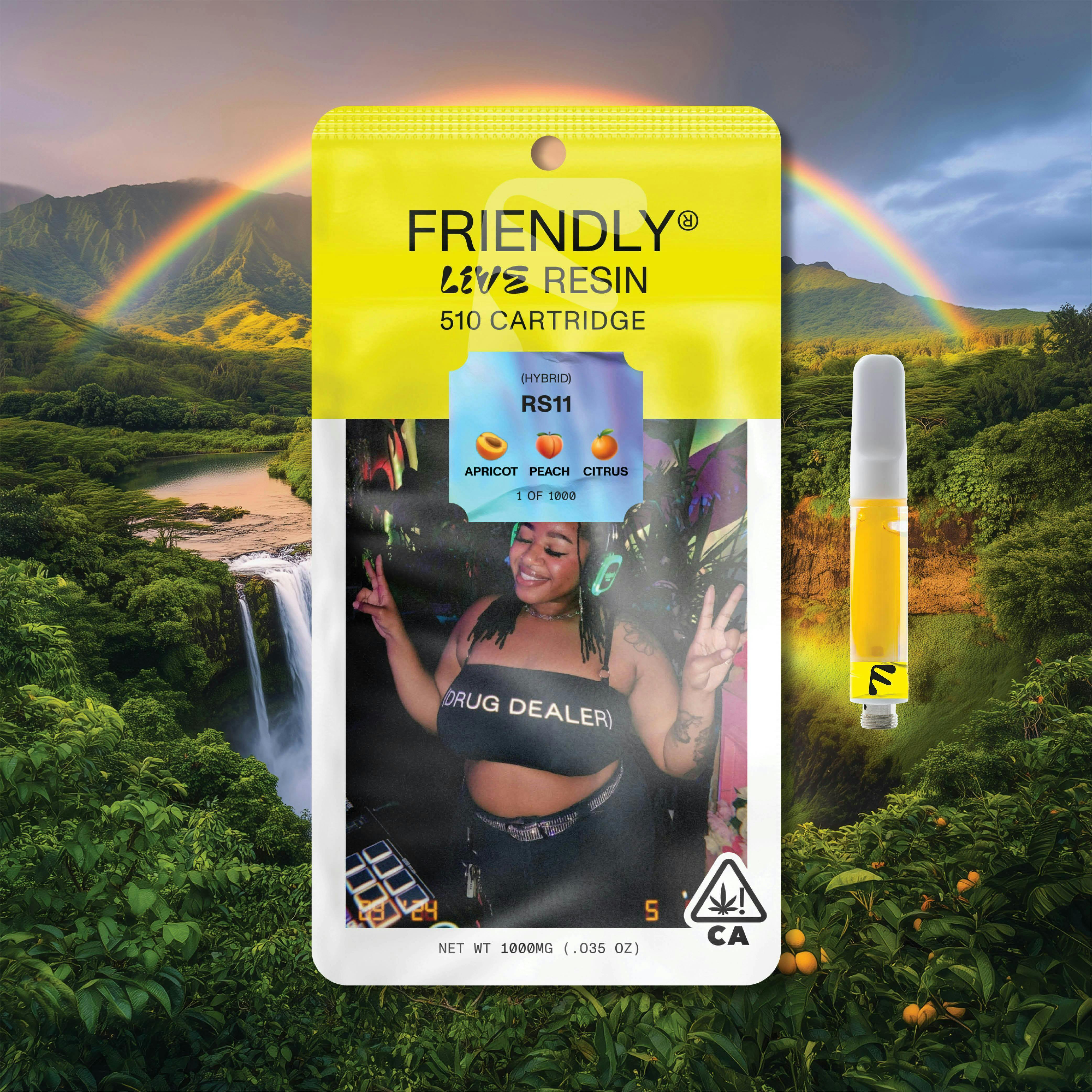 Friendly Brand - Friendly Brand | RS11 | Live Resin Cartridge | 1g - 1