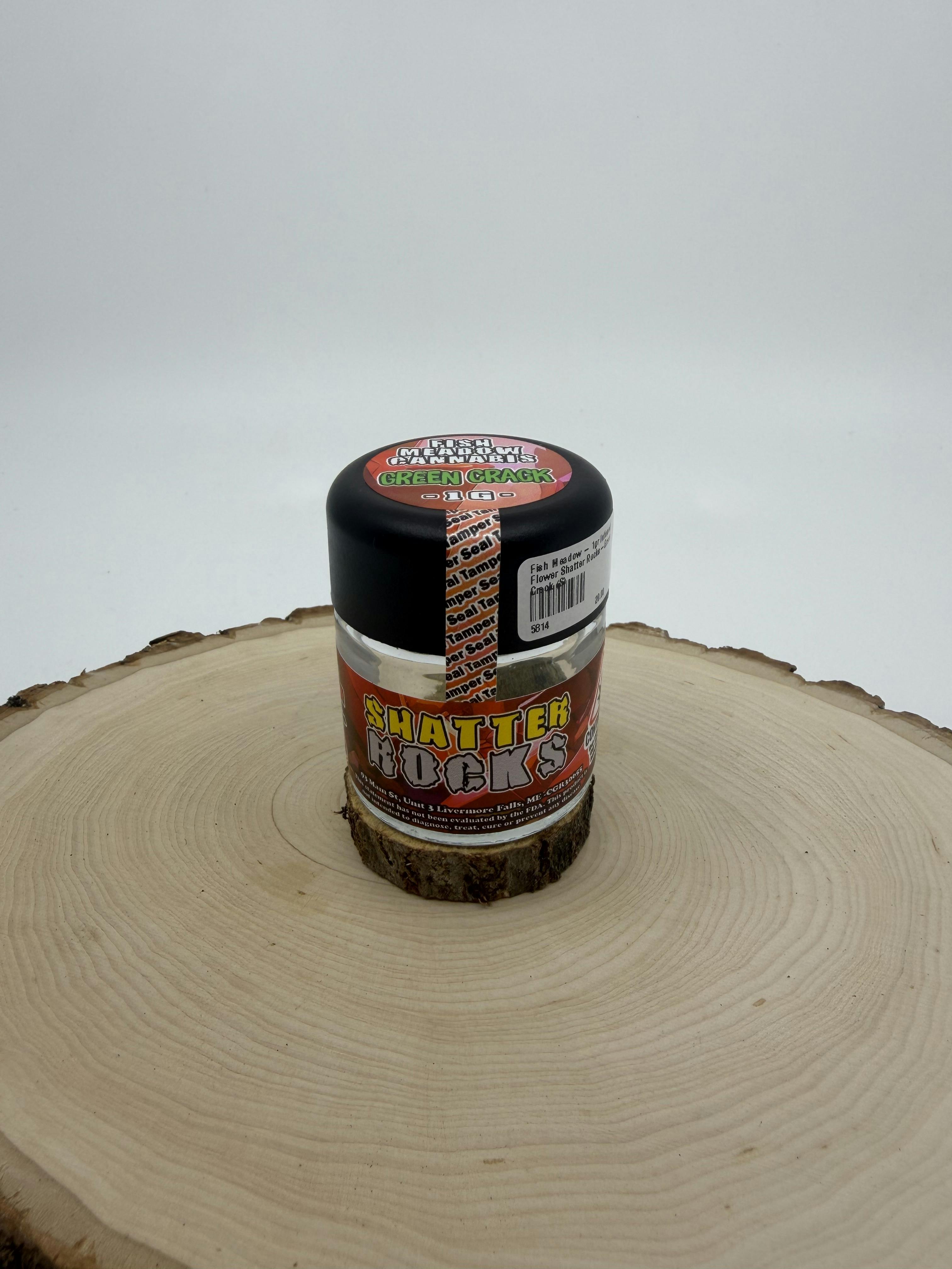 Fish Meadow Cannabis - Shatter Rock Premium Flower - Coated with Shatter & Kief 1g - 1