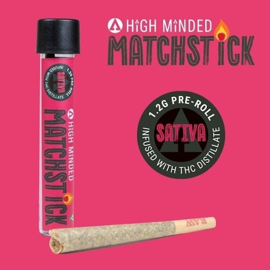 High Minded - Blue Dream - Matchstick Infused Pre-roll 1.2g - 1
