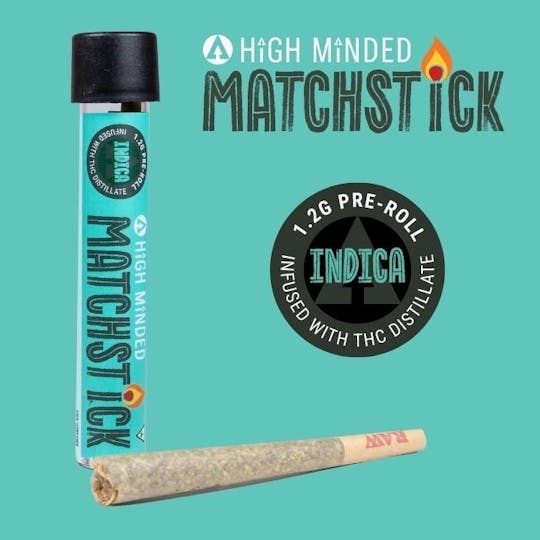 High Minded - White Widow - Matchstick Infused Pre-roll 1.2g - 1