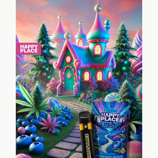 Happy Place - Blueberry Bomb - 2 Gram - ALL-IN-ONE - 1