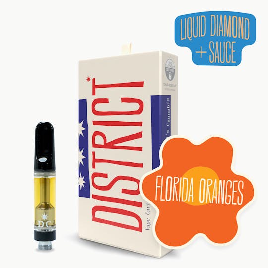 District Cannabis - Florida Oranges Liquid Diamonds and Sauce Cartridge - 1