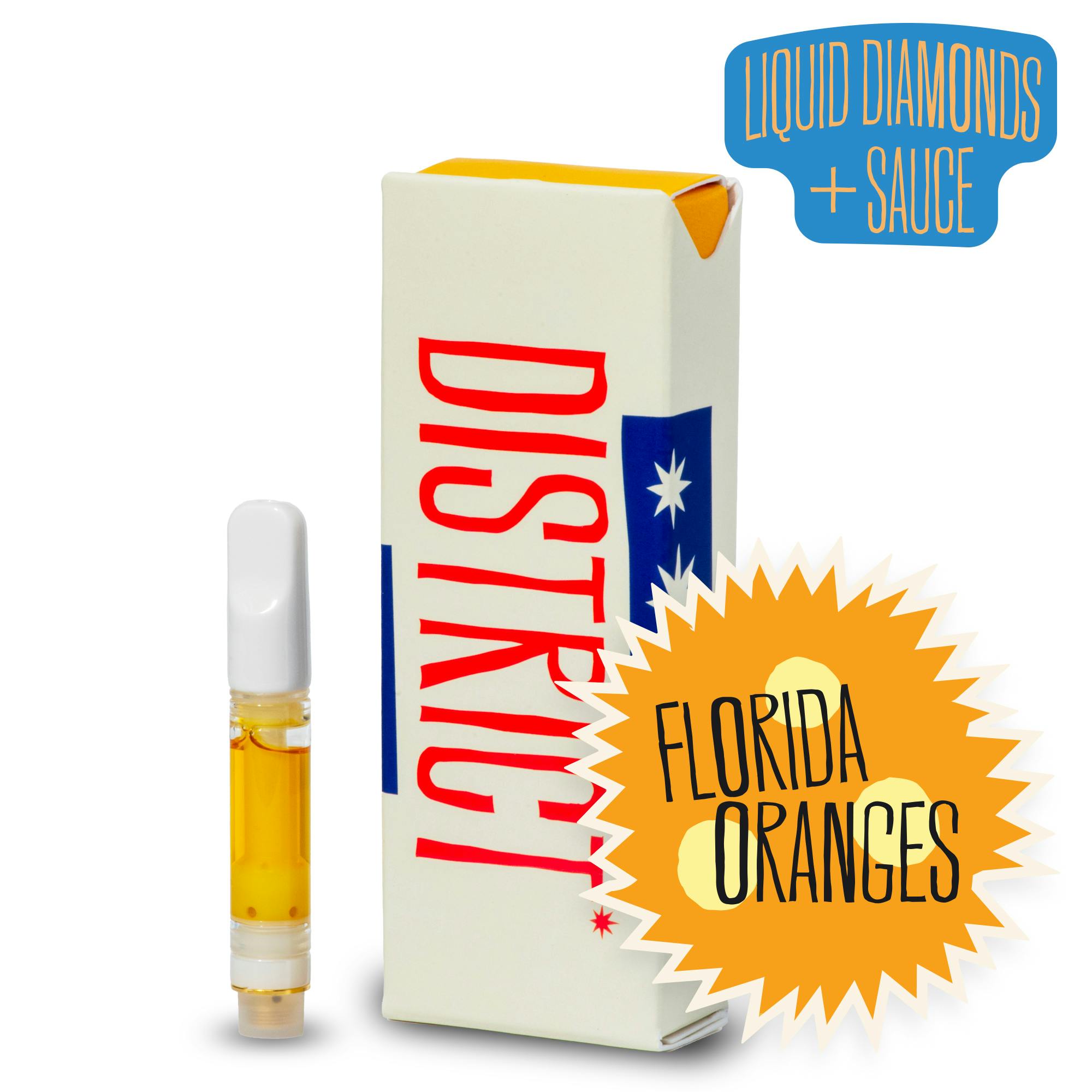 District Cannabis - Florida Oranges Liquid Diamonds and Sauce Cartridge - 1