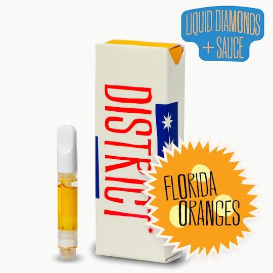 District Cannabis - Florida Oranges Liquid Diamonds and Sauce Cartridge - 1