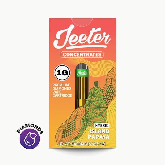 Jeeter - Jeeter Concentrates Diamonds Vape Cartridge - Island Papaya - 1