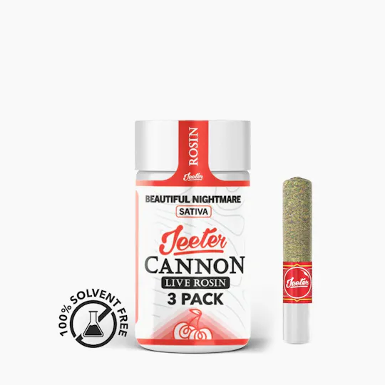 Jeeter - Beautiful Nightmare | Live Rosin Cannons | Infused Minis | 0.5g each | 3pk - 1
