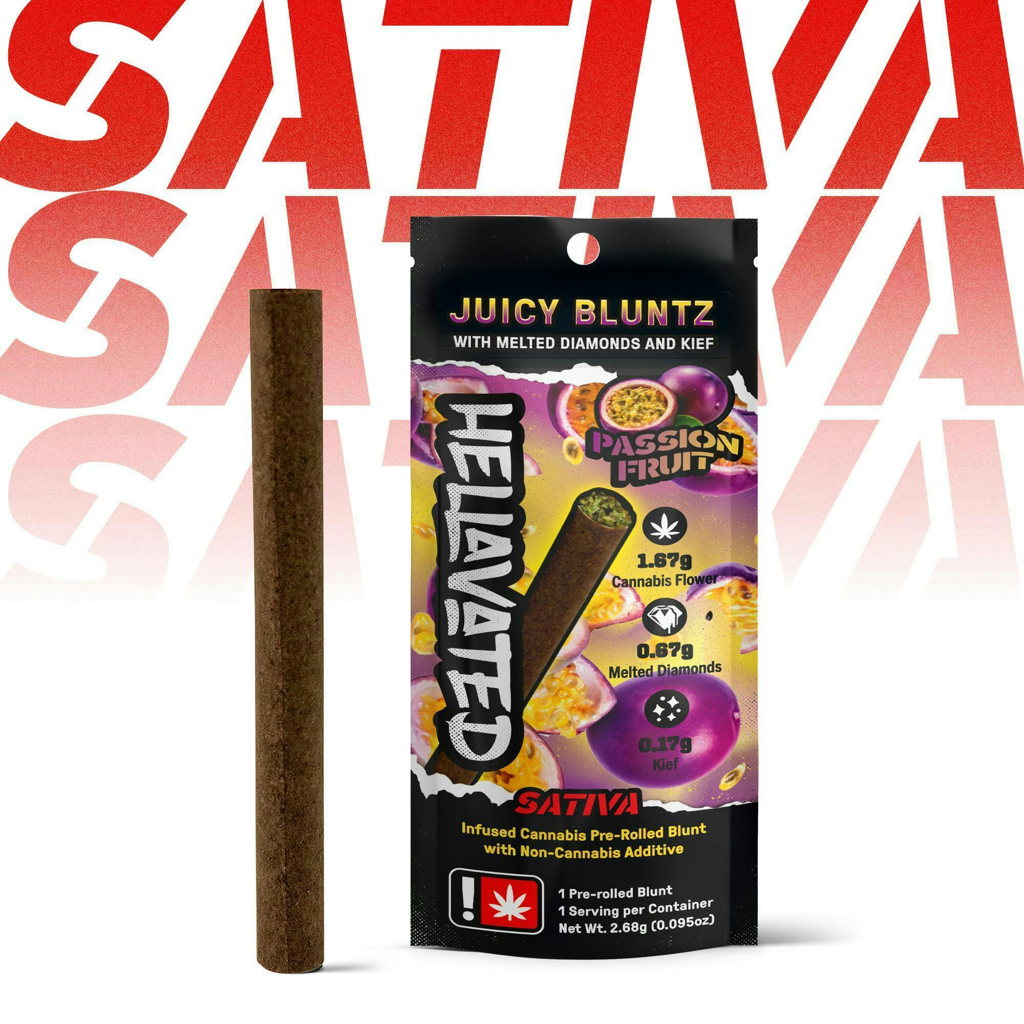 Hellavated - Passion Fruit Juicy Bluntz 2.5g - 1