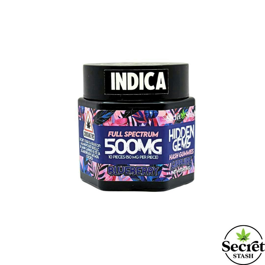 Secret Stash - Hidden Gems | Hash | Blueberry | Indica | 500mg - 1
