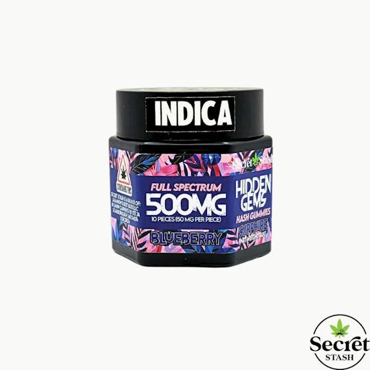 Secret Stash - Hidden Gems | Hash | Blueberry | Indica | 500mg - 1