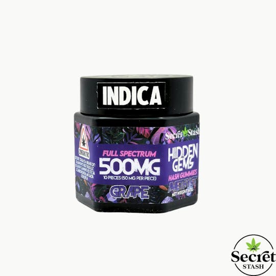 Secret Stash - Hidden Gems | Hash | Grape | Indica | 500mg - 1
