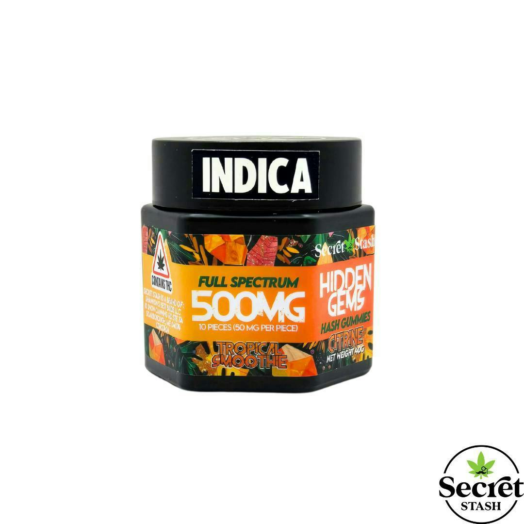 Secret Stash - Hidden Gems | Hash | Tropical Smoothie | Indica | 500mg - 1