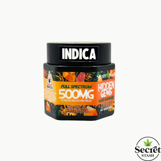 Secret Stash - Hidden Gems | Hash | Tropical Smoothie | Indica | 500mg - 1