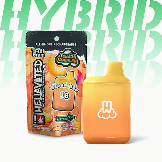 Hellavated - Peach Cobbler Cloud Bar 1g - 1