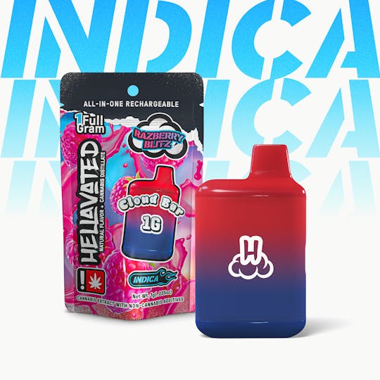 Hellavated - Razberry Blitz Cloud Bar 1g - 1