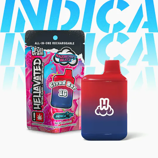 Hellavated - Razberry Blitz Cloud Bar 1g - 1