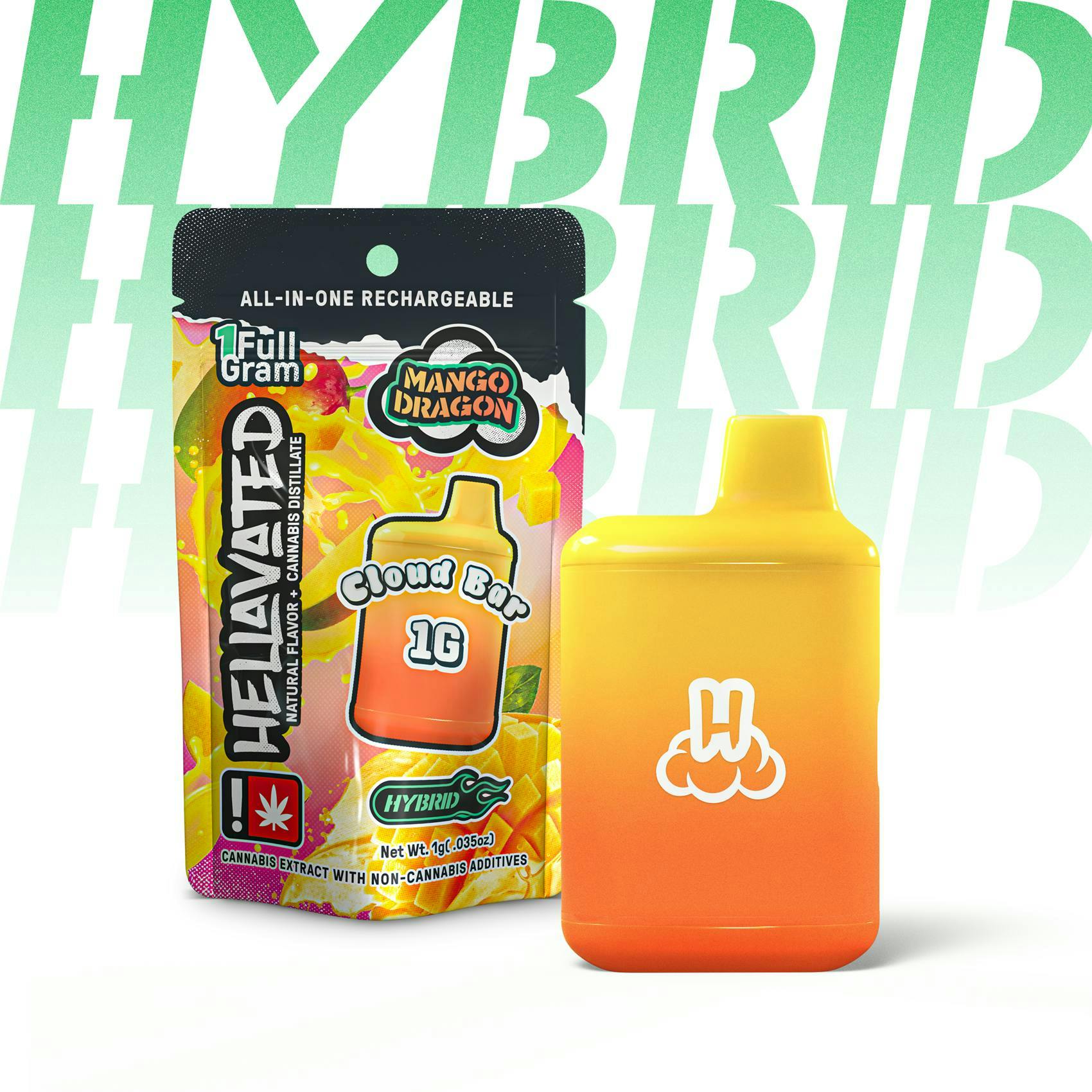 Hellavated - Mango Dragon Cloud Bar 1g - 1
