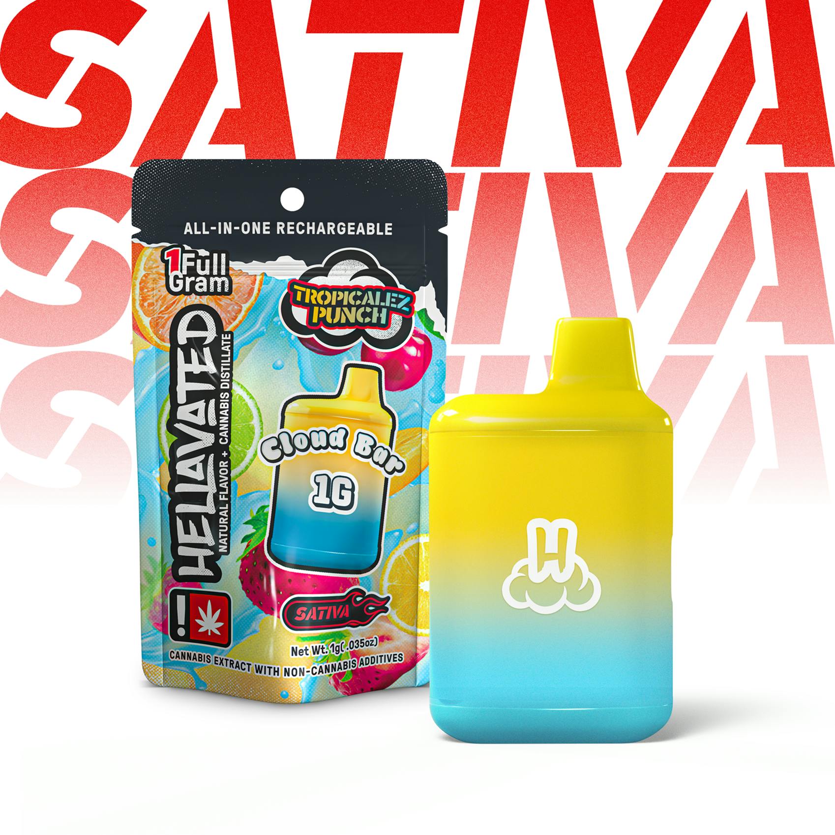 Hellavated - Tropicalez Punch Cloud Bar 1g - 1