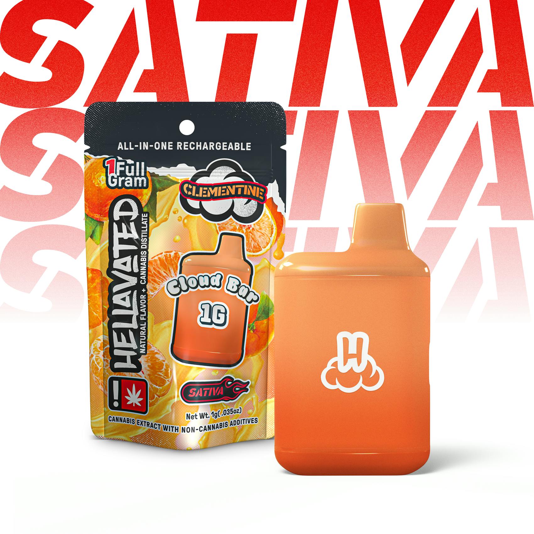 Hellavated - Clementine Cloud Bar 1g - 1