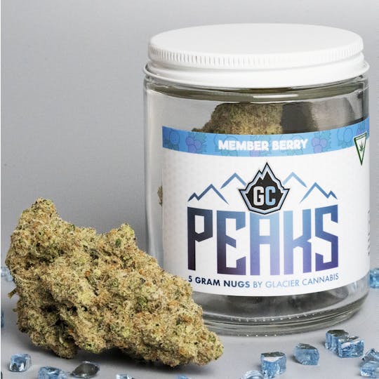 Glacier Cannabis - Glacier | Member Berry Peaks 5g Nug Legendary Hand-Trimmed Flower - 1