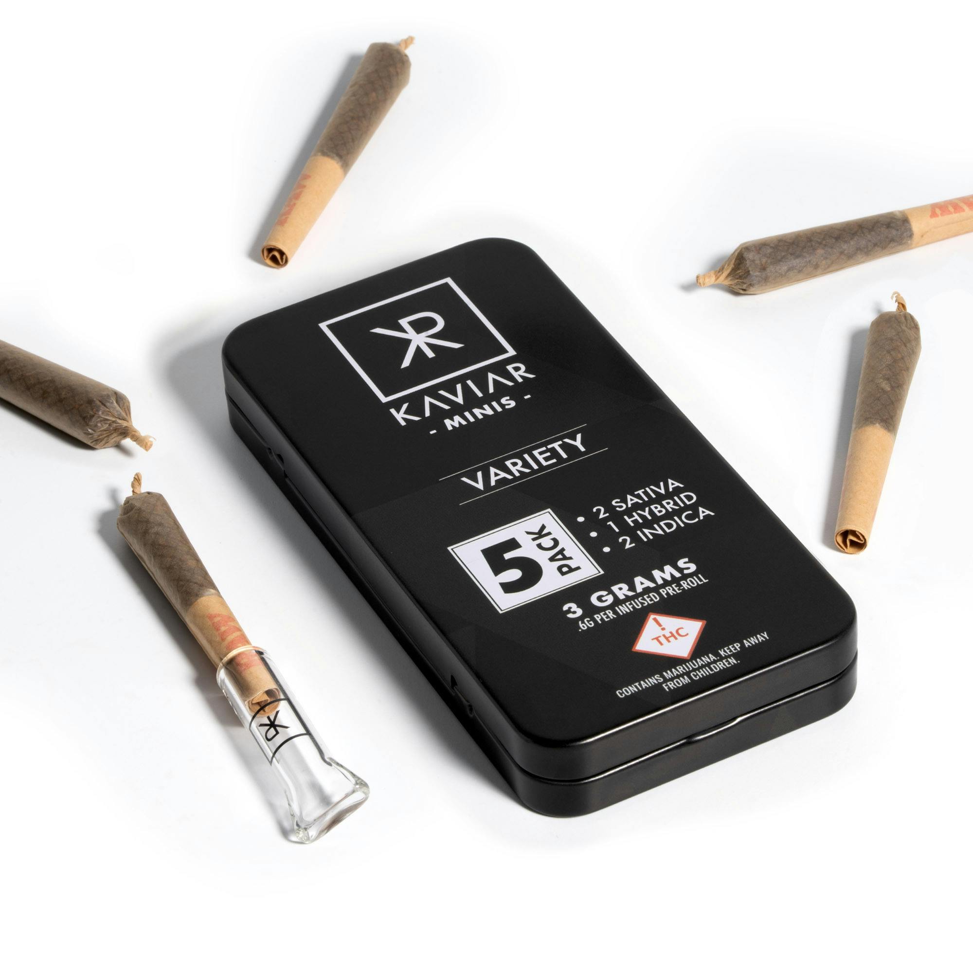 Kaviar - Kaviar Minis | 5 Pack Infused Pre-Rolls | Variety | 3g - 1