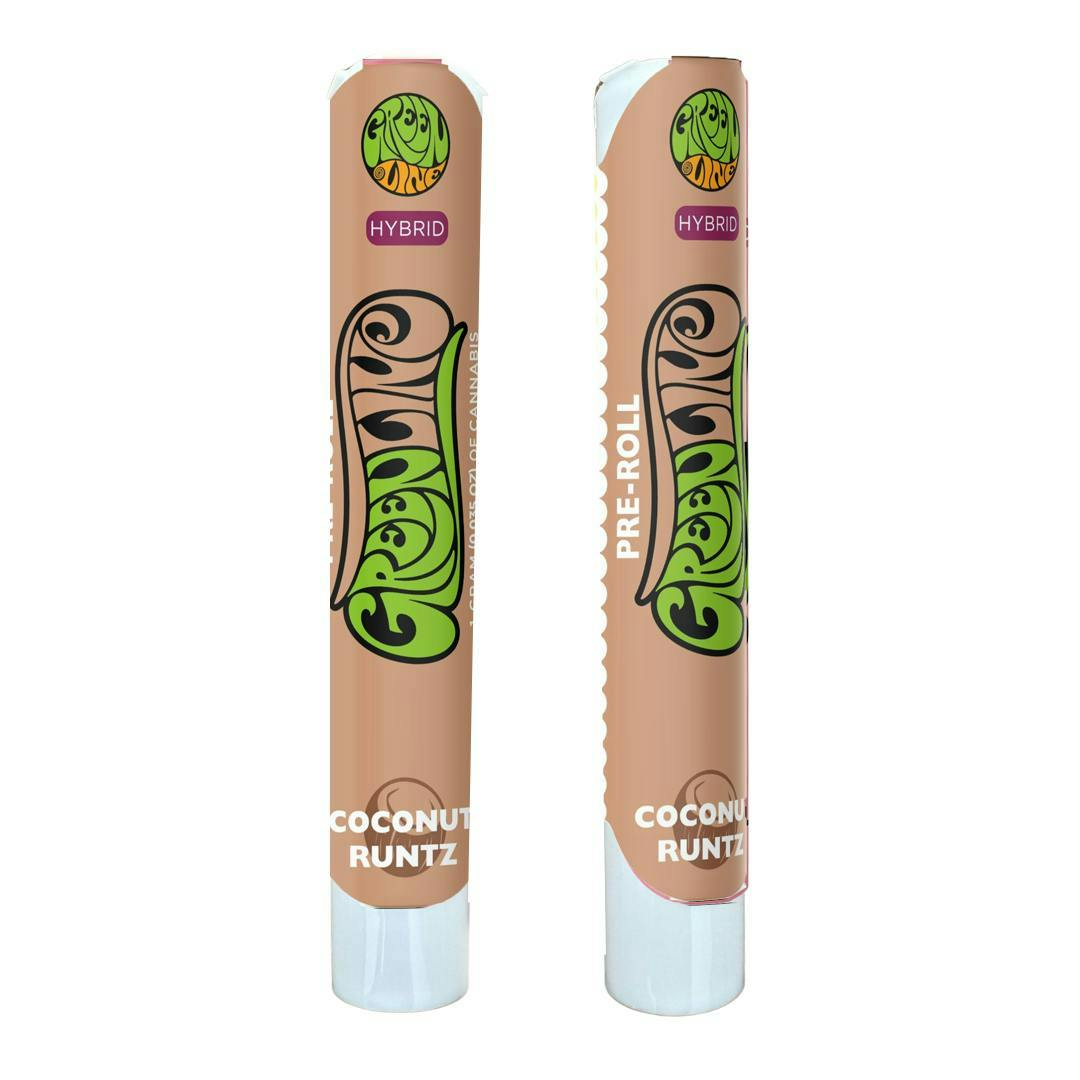 Greenline - Coconut Runtz - Indoor Flower Pre-Roll - Hybrid - 1g - 1