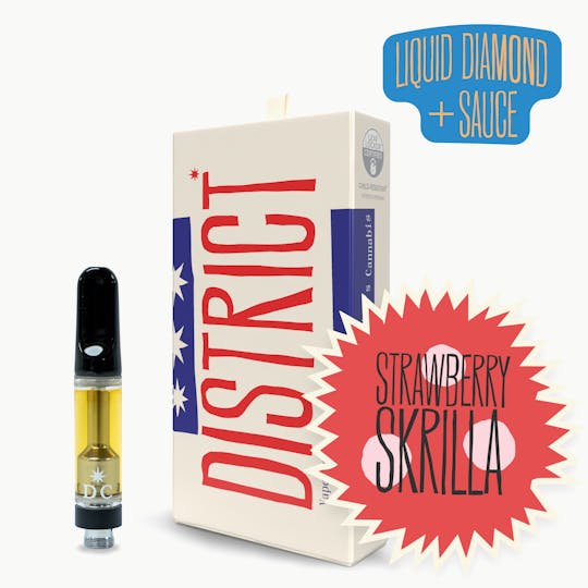 District Cannabis - Strawberry Skrilla Liquid Diamonds and Sauce Cartridge - 1