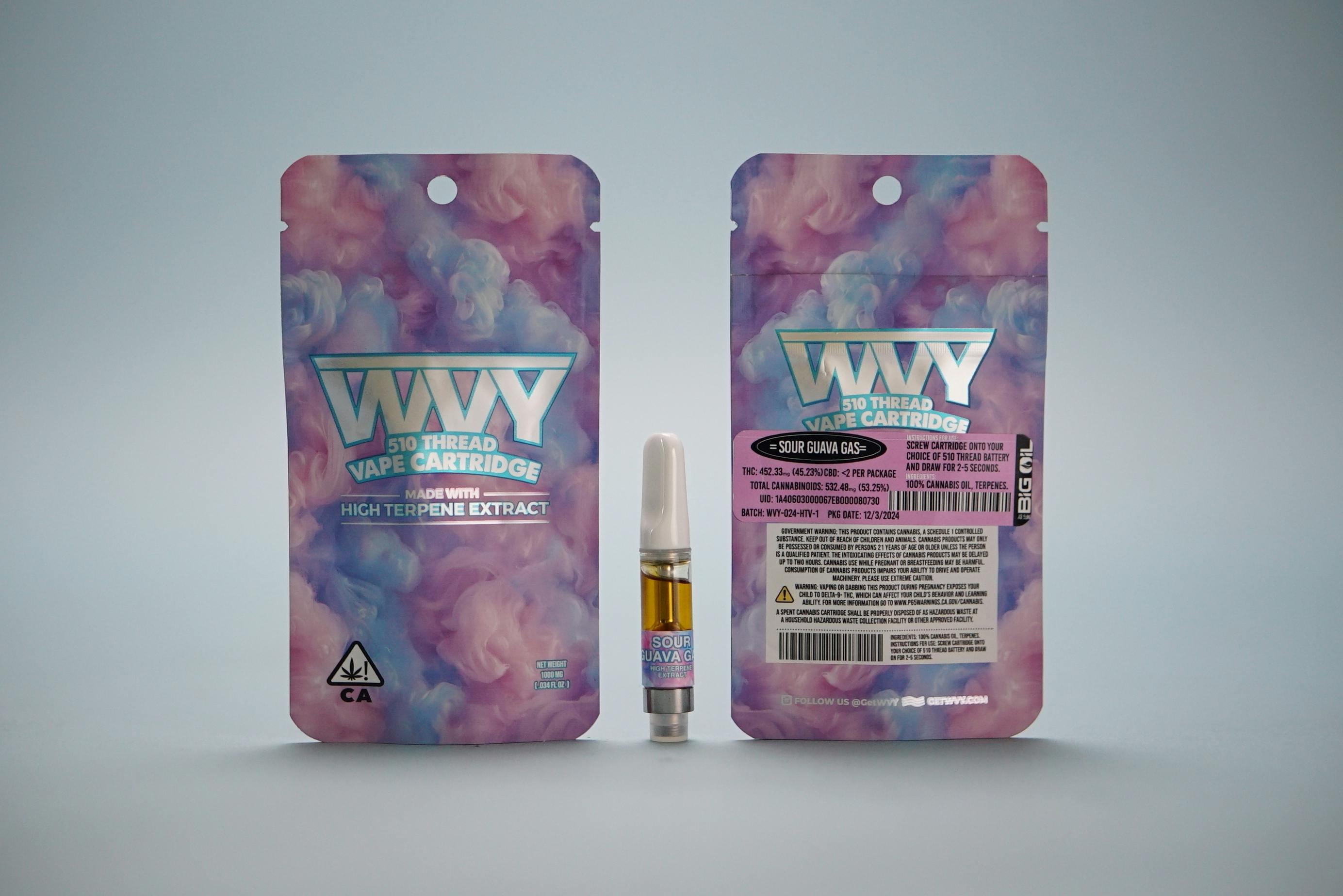 WVY - Raspberry Z 1g 510 Vape Cart High Terpene - 1