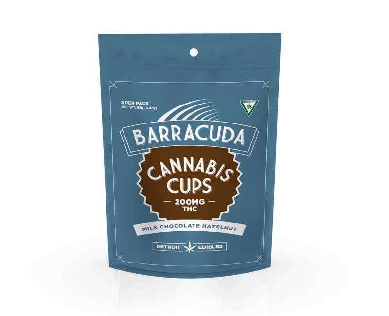 Detroit Edibles - Barracuda Cups - Milk Chocolate Hazelnut - 200mg THC - 1