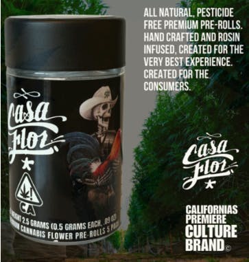 Casa Flor - Aguas Fresca | Infused Joints | 0.5g each | 5pk - 1