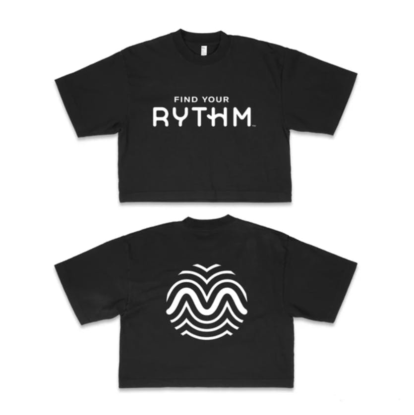 RYTHM - RYTHM Women's Short Sleeve Crop - Find Your RYTHM - Black [OS] - 1