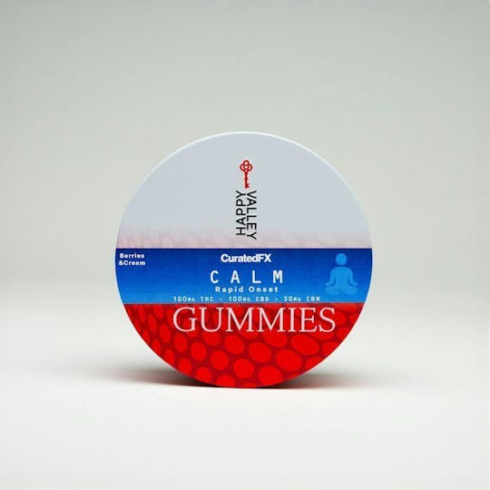 Happy Valley - Calm - Berries and Cream | Curated FX Gummies 100mg - 1