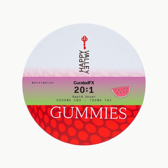Happy Valley - 20:1 CBD:THC (Watermelon) | Curated FX Gummies 100mg - 1