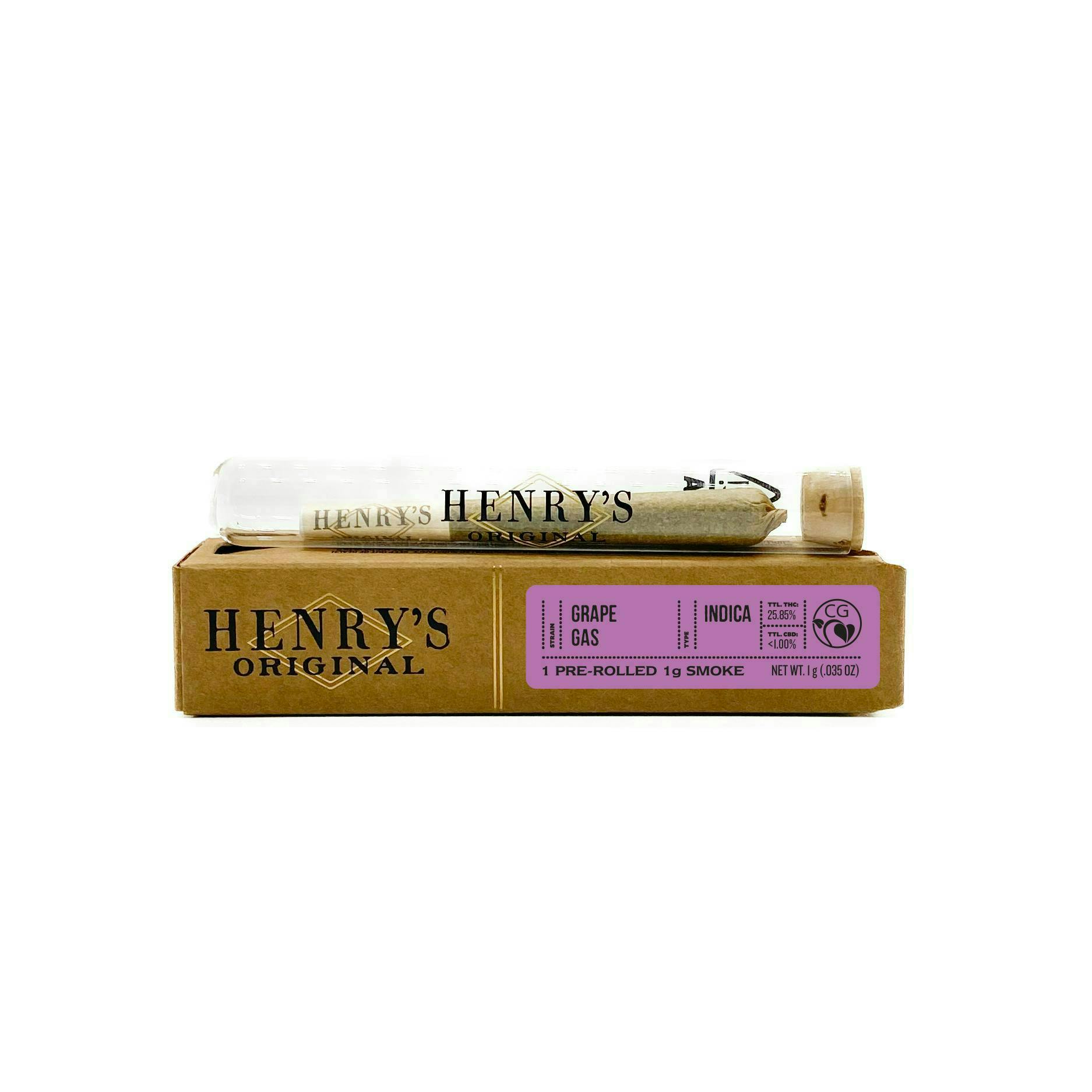 Henry's Original - Henry's Original | Grape Gas | Joint | 1g - 1