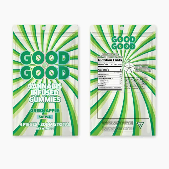 Good Good - Good Good | Green Apple Gummies | 200mg | 4pk | 50mg/ea - 1