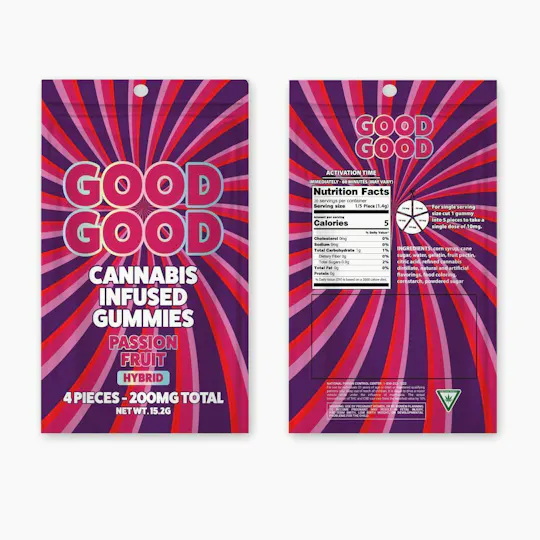Good Good - Good Good | Passion Fruit Gummies | 200mg | 4pk | 50mg/ea - 1